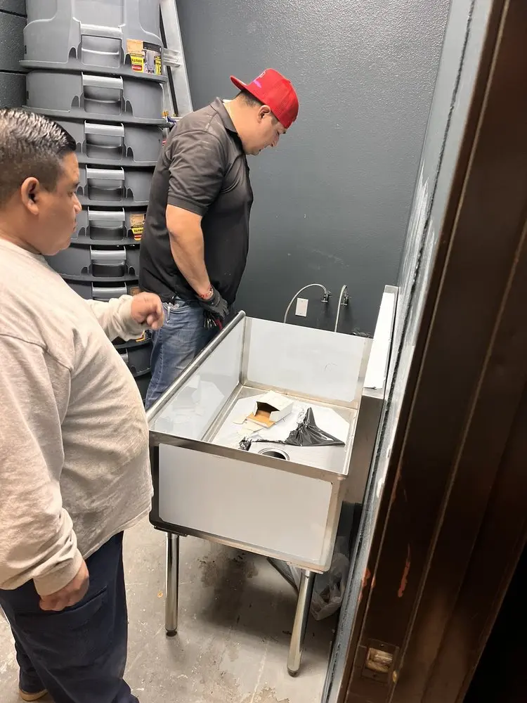 Commercial plumbing and sink installation in Arnolds